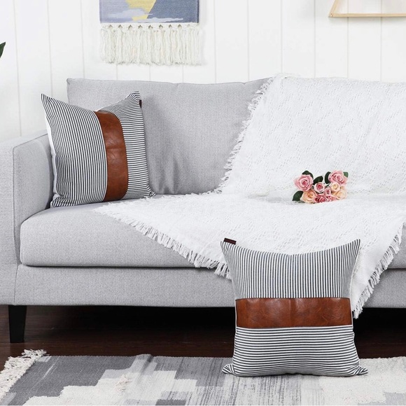 Set of 2 Decorative Pillow Covers Throw Accent Pillow Covers - Picture 2 of 11